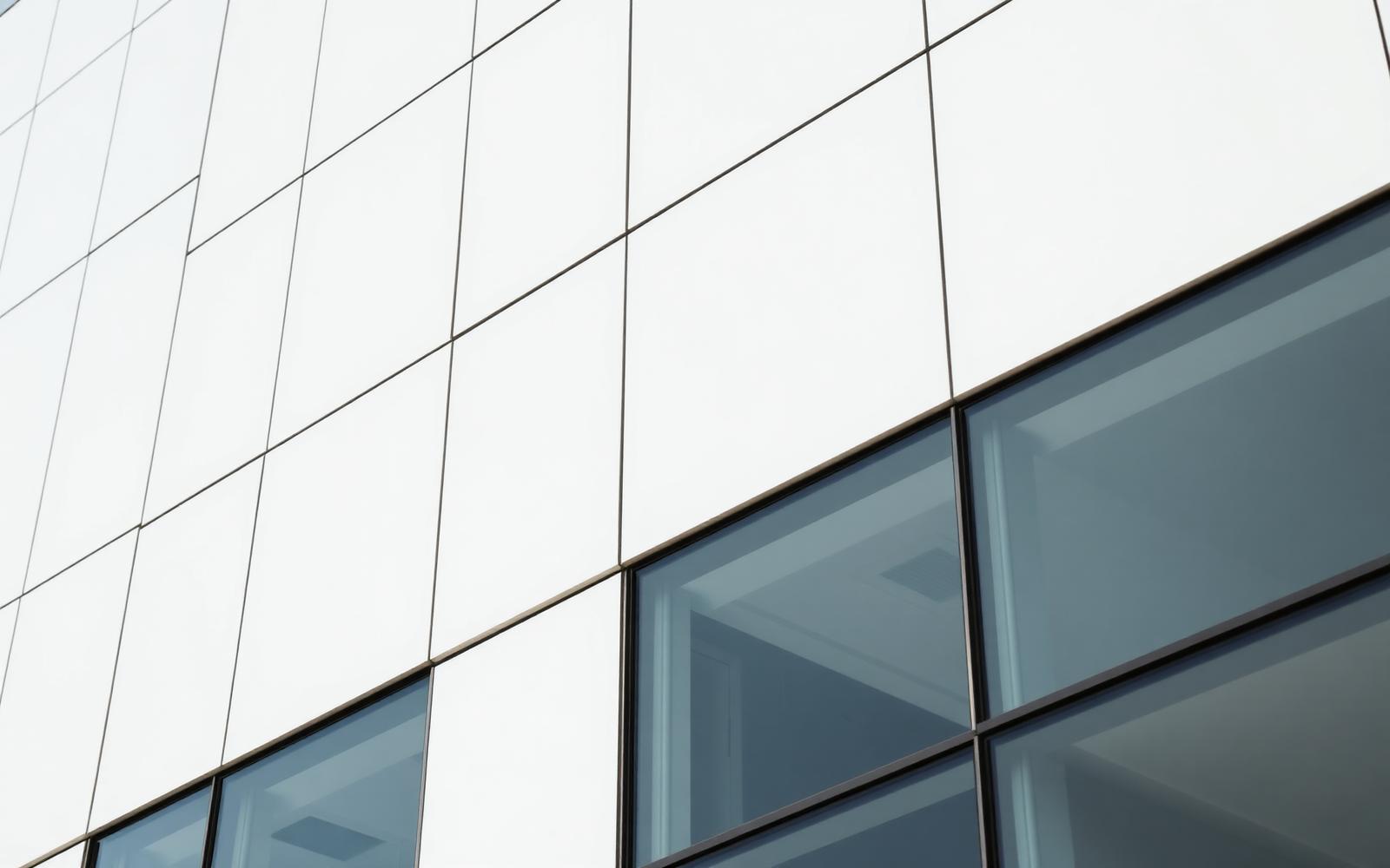 Modern UK commercial architecture — services banner